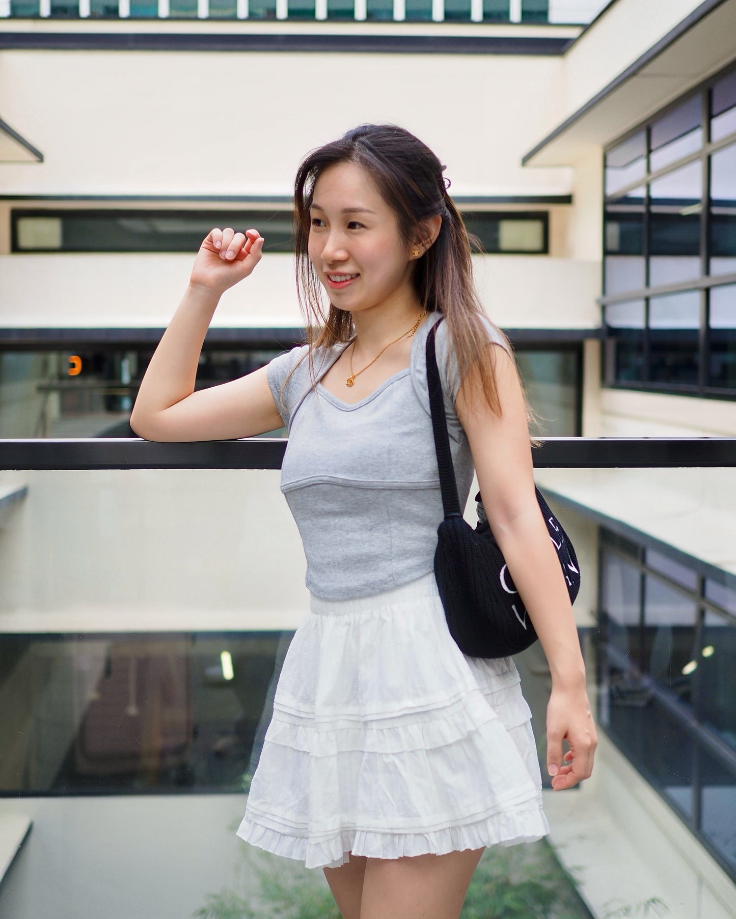 法式方領縫線Top