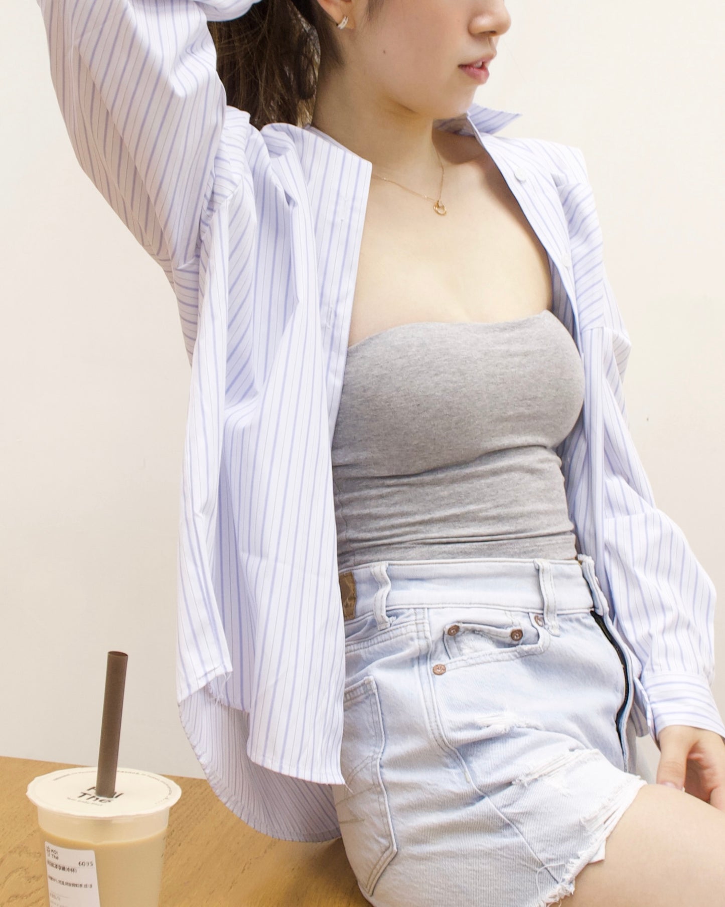 微弧形Tube Top (附胸墊)