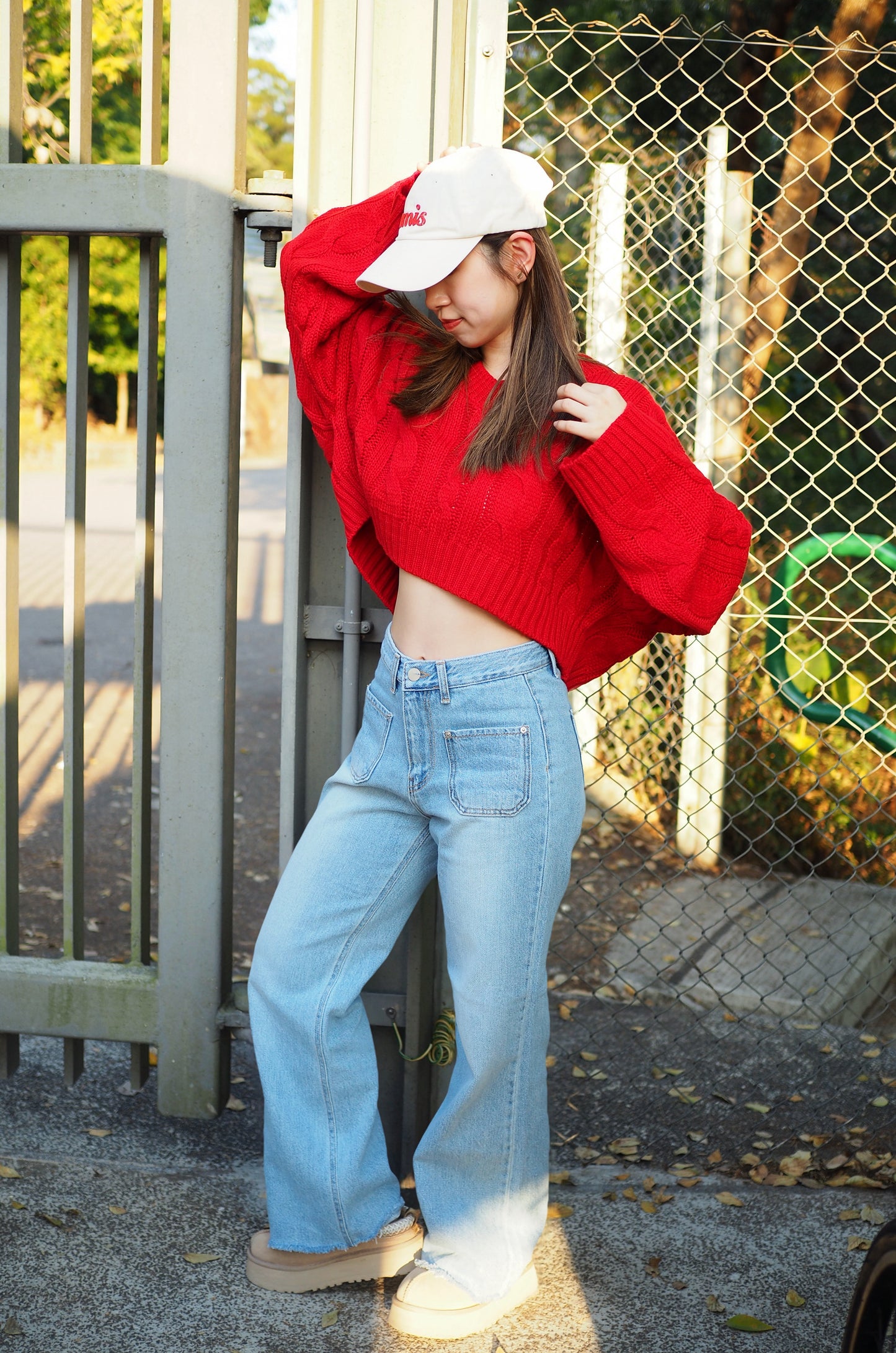 [小個子Good Fit]超軟熟闊腳牛仔褲