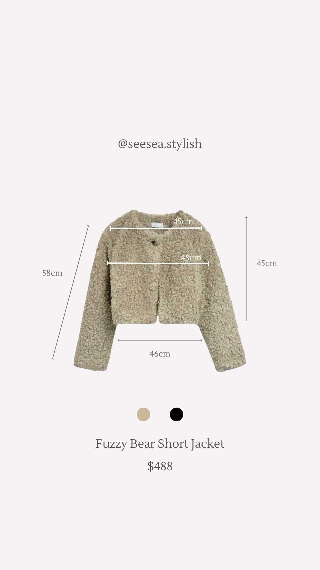 Fuzzy熊啤啤短外套