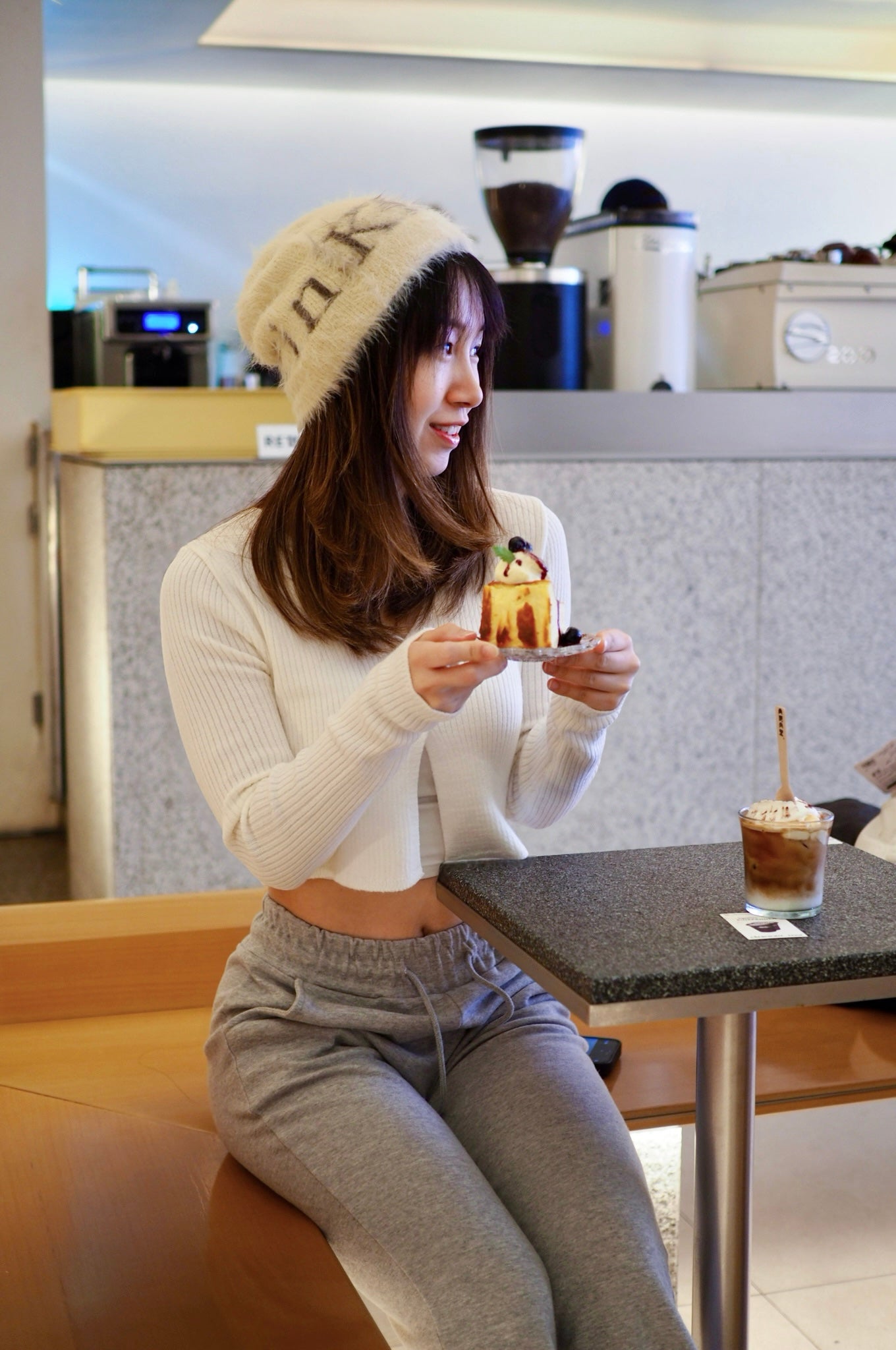 溫柔短身針織鈕扣開衫