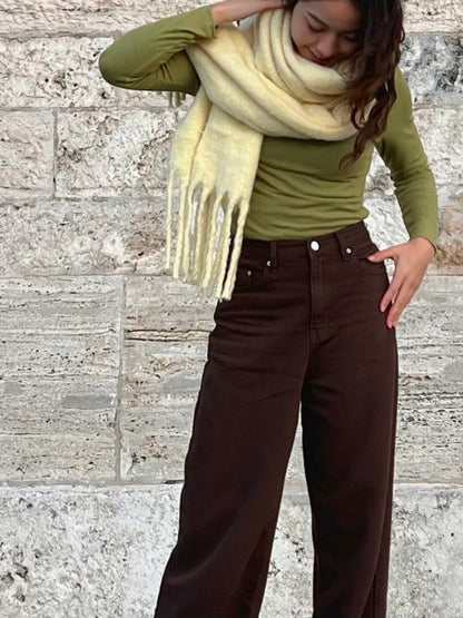 秋冬百搭棉質牛仔褲