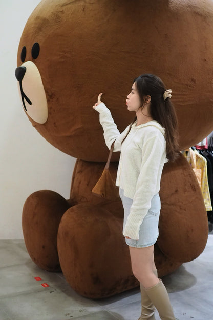 馬卡龍針織連帽衫