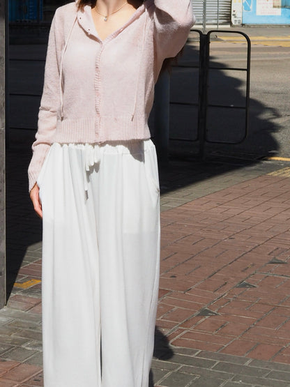 馬卡龍針織連帽衫