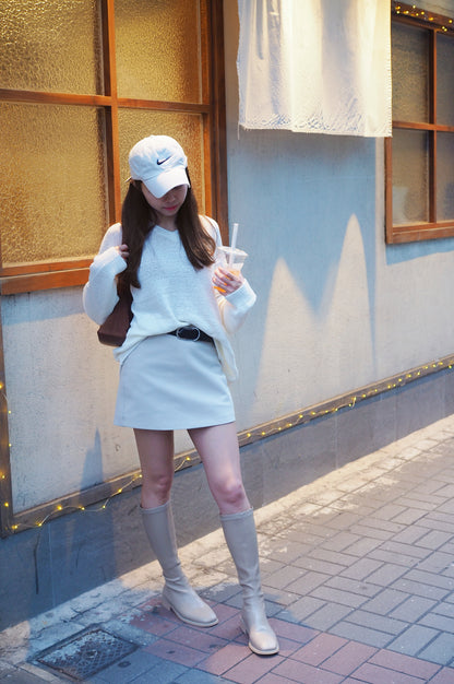 [超顯瘦!]寛鬆V領針織上衣