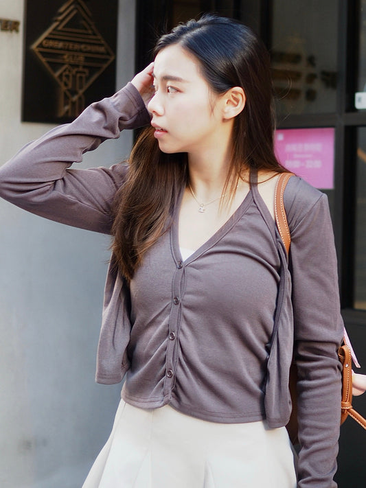 假兩件掛頸背心外套