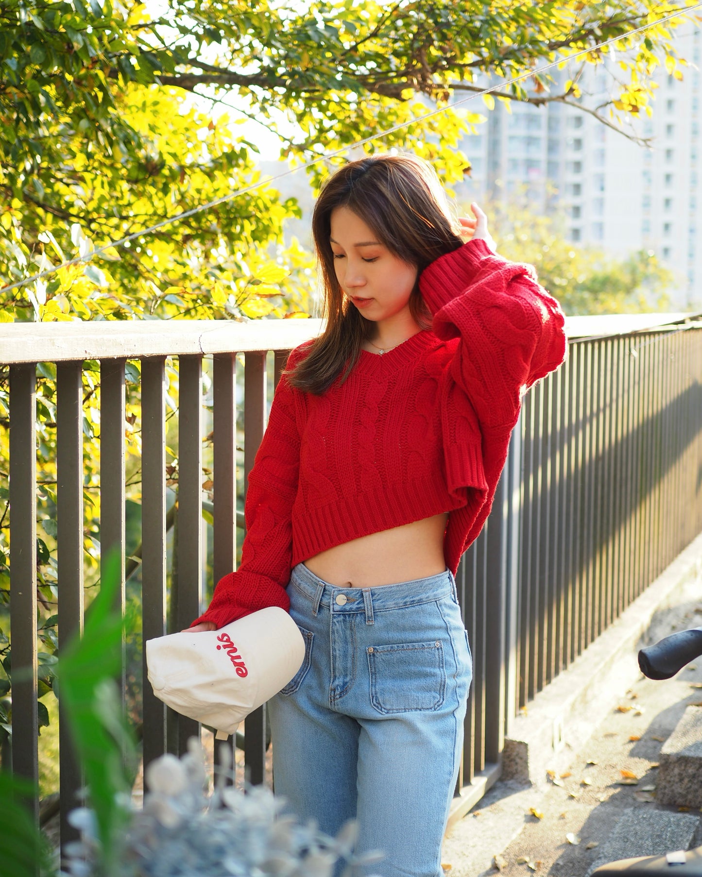 [CP值👑]短身V領麻花針織毛衣