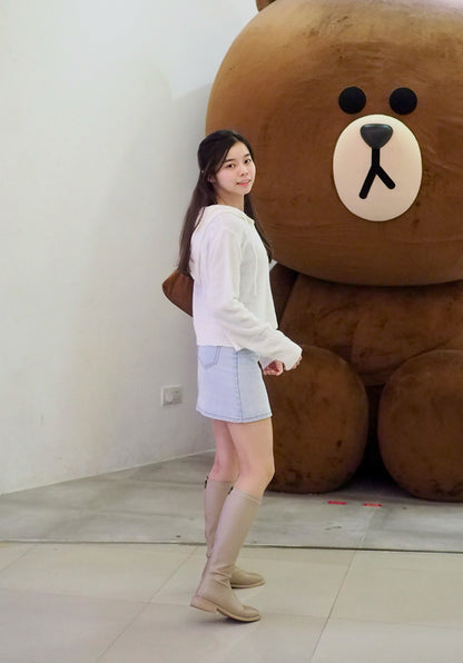 馬卡龍針織連帽衫