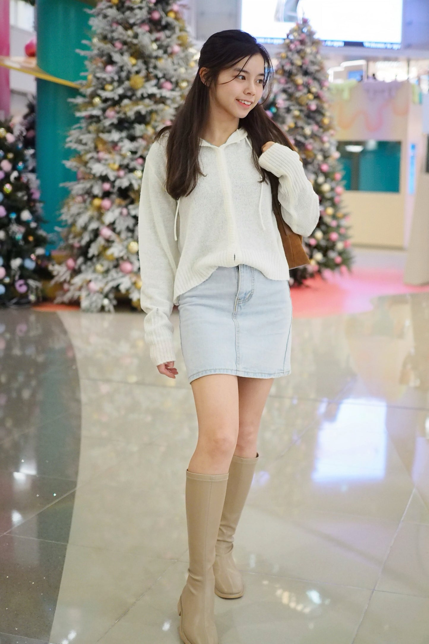 馬卡龍針織連帽衫