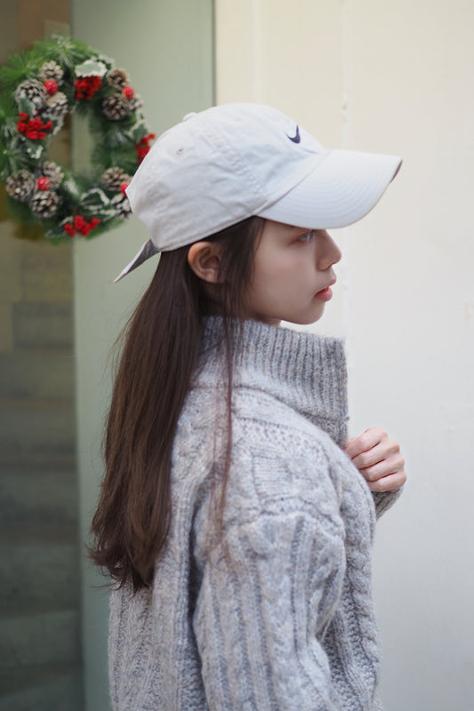 麻花羊毛針織雙拉鍊外套