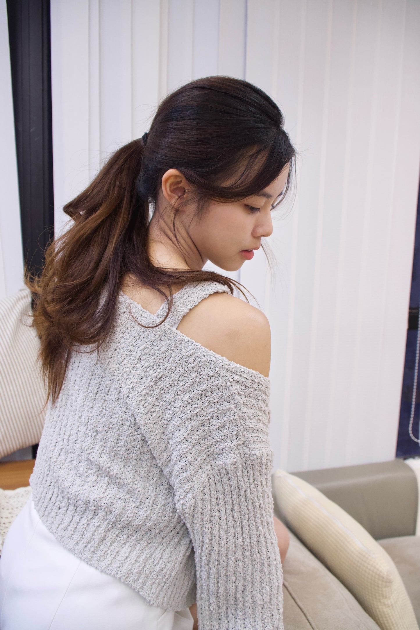 羅紋背心外套套裝