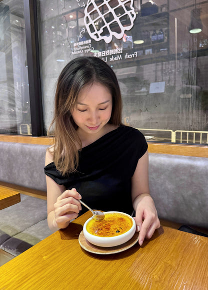 ［一件多穿］斜肩皺皺短䄂Top